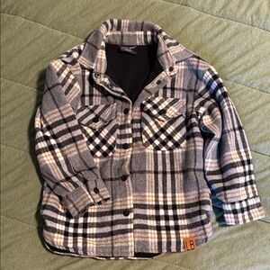 Little Bipsy 2-3t Gray Plaid Button-Up Jacket
